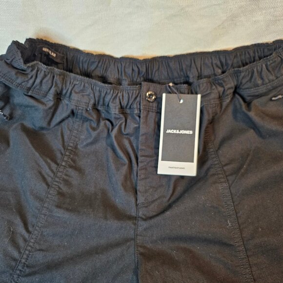 Jack & Jones Men's Navy Cargo Shorts - Size M / 32" - Picture 4 of 11